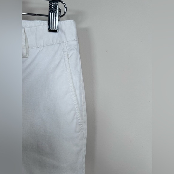 Theory White Cotton Stretch Pants Slim Fit Ankle Length Size 2 - Picture 8 of 9